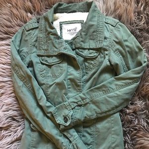 Kirra Sherpa lined utility jacket